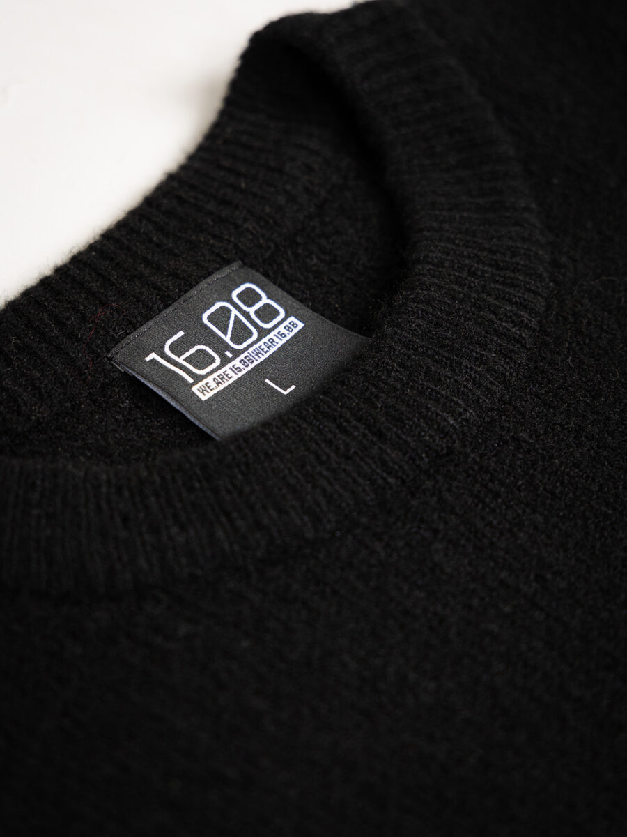 Black Texture Sweater 1608 WEAR