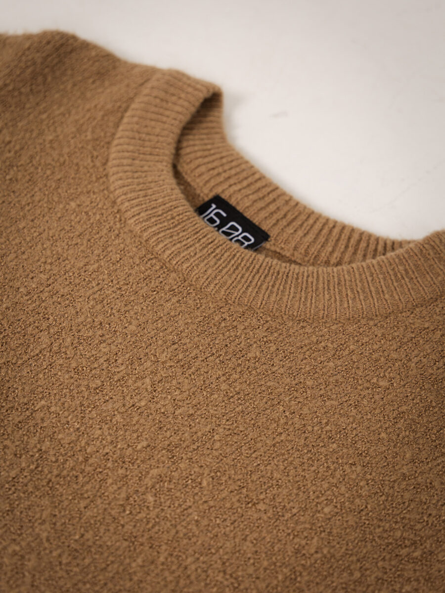 Brown Texture Sweater 1608 WEAR