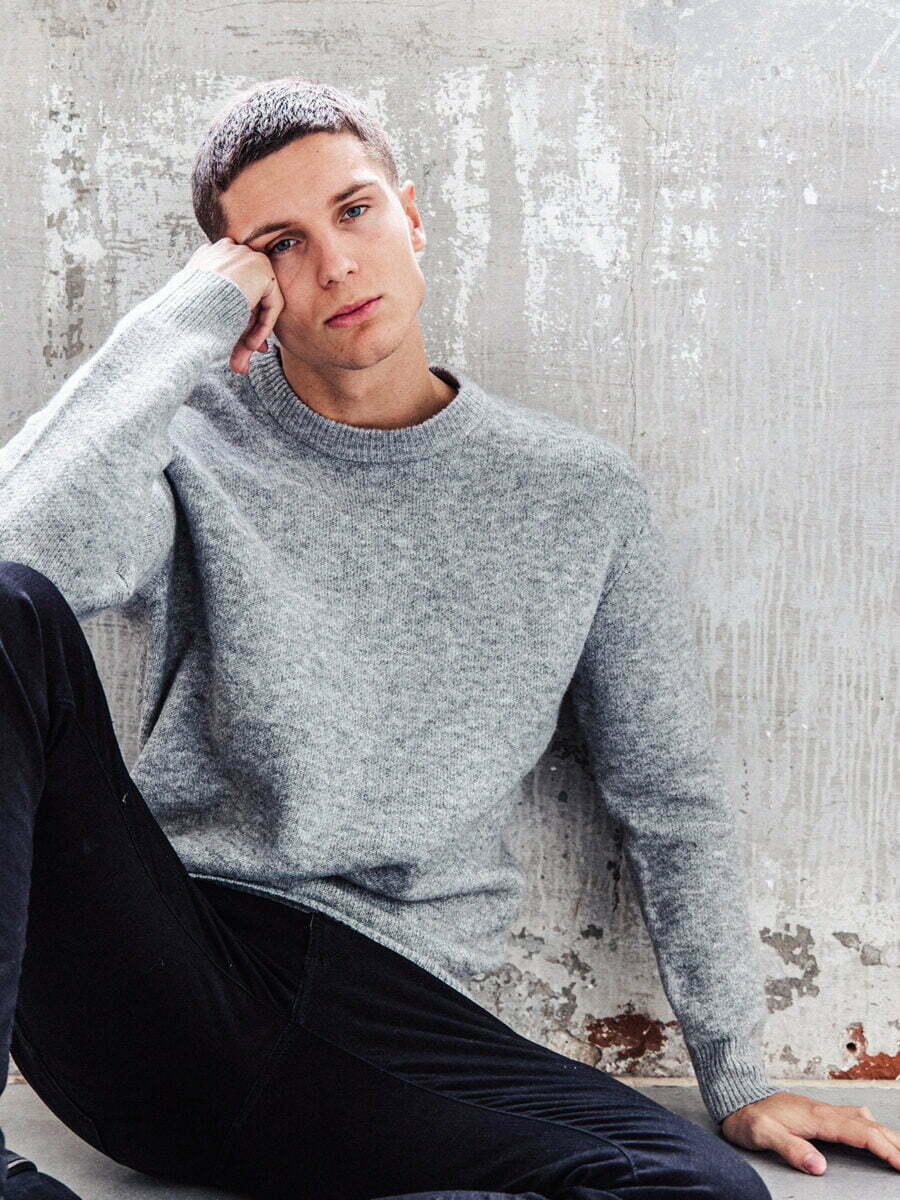 Grey Texture Sweater 1608 WEAR