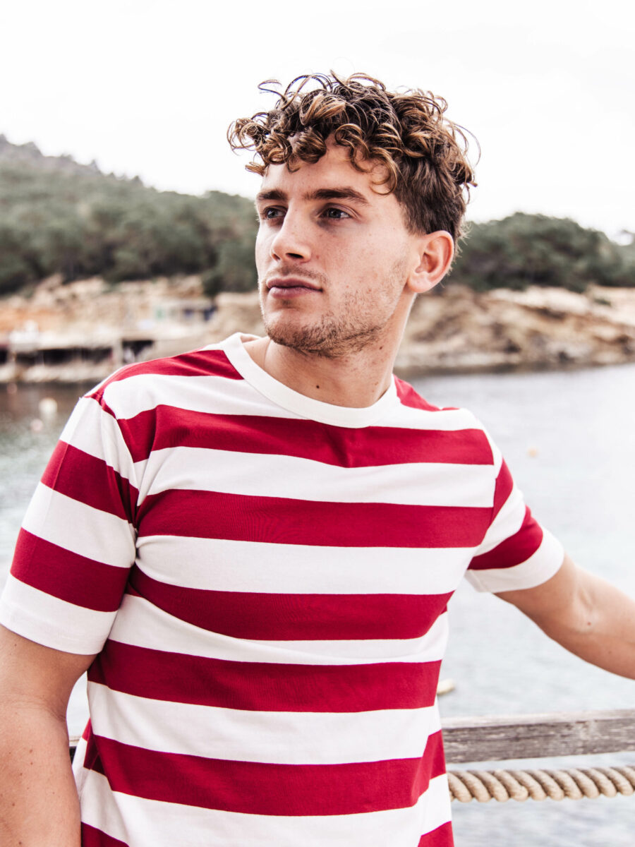 Red / White Stripe T-shirt 1608 WEAR